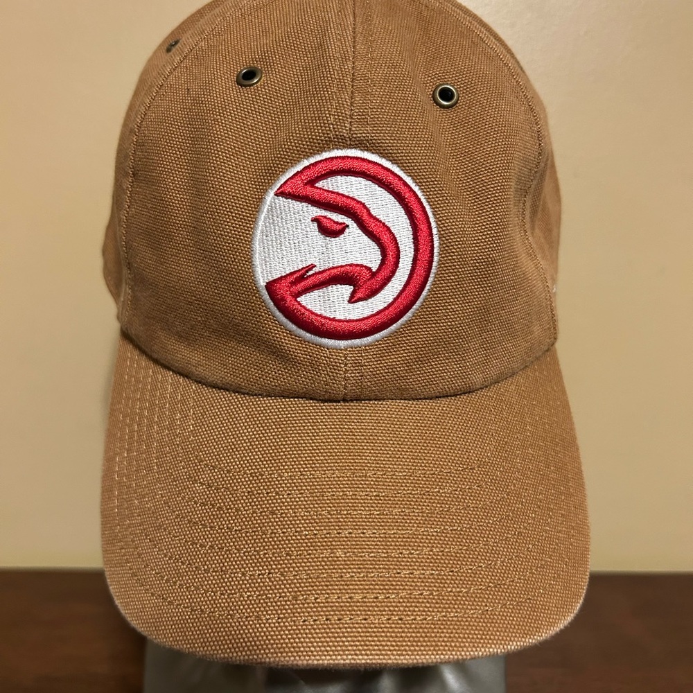 Atlanta Hawks Carhartt x ‘47 Clean Up Hat Duck Cloth Brown OSFM NEW SAMPLE